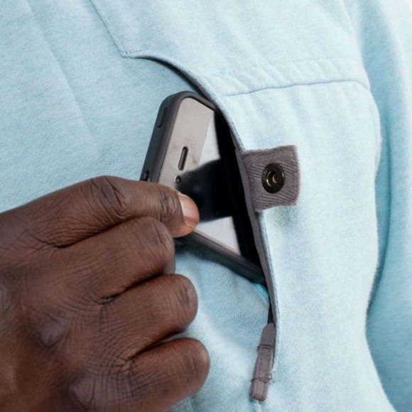 Lululemon West Coast‎ Hoodie Heathered Baby Blue Men's Sweatshirt - Picture 3 of 5